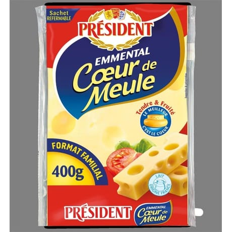 Président emmental coeur de meule plaquette 400 g