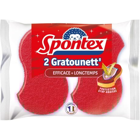 Spontex éponge gratounett' efficacité longue durée x2