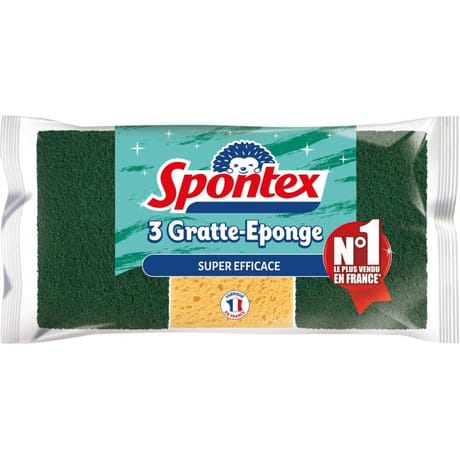 Spontex gratte-éponge super efficace x3