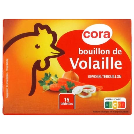 Cora bouillon de poule déshydraté 15 tablettes 150g