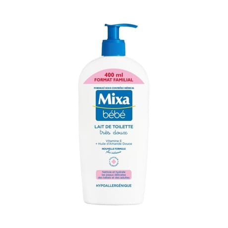 Mixa bébé lait de toilette très doux format familial 400ml