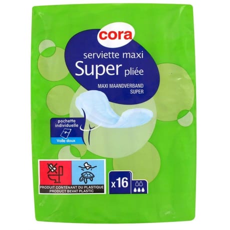 Cora serviette épaisse super pliée x 16