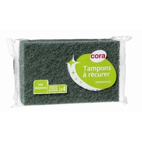 Cora tampons à récurer très résistants x 4