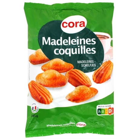 Cora madeleines aux oeufs frais 500g