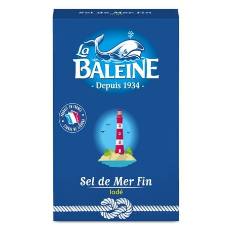 La baleine étui carton sel de mer fin 500g