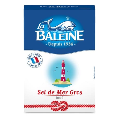 La baleine etui carton sel de mer gros 1kg