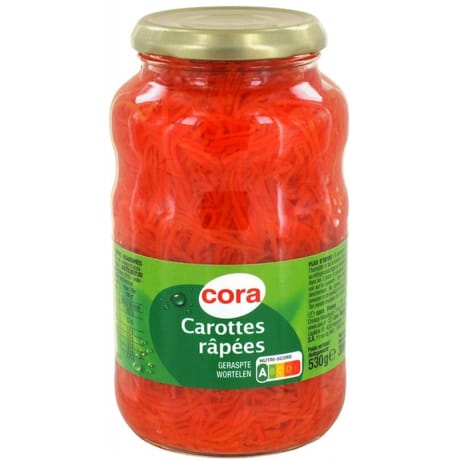 Cora carottes râpées  300g 58cl