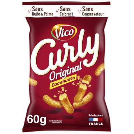 Vico curly cacahuète 60g