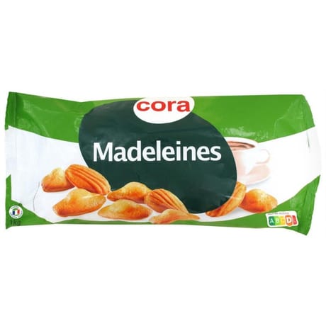Cora madeleines coquilles nature 1kg