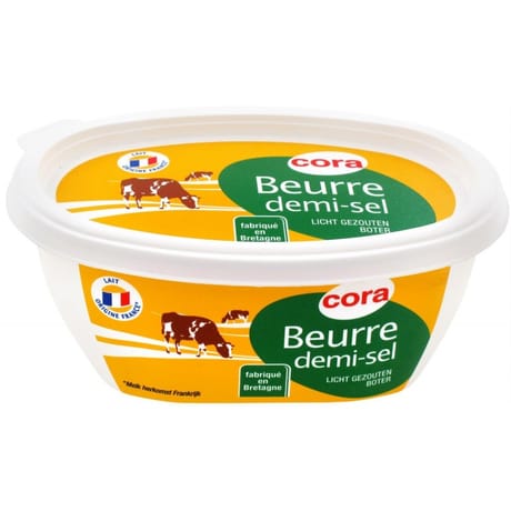 Cora beurre demi-sel beurrier 250g