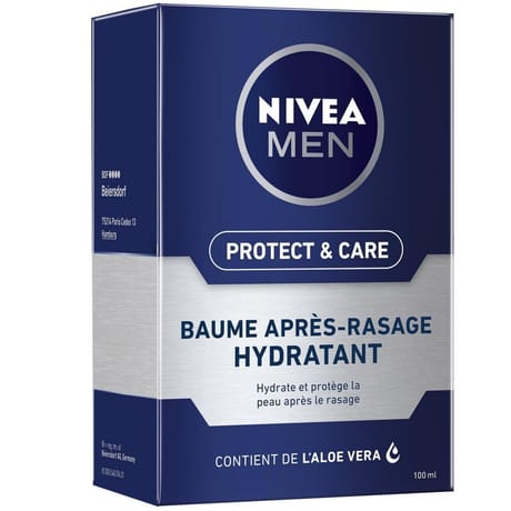 Nivea men baume après-rasage hydratant aloé vera protect & care 100ml