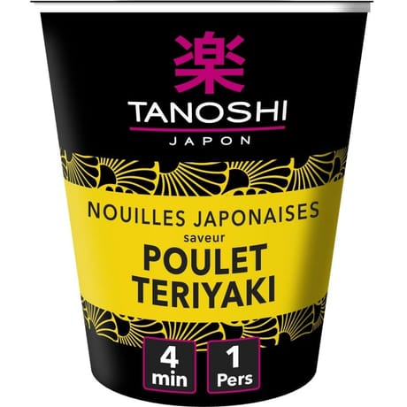 Tanoshi nouilles cup poulet têteriyaki 65g