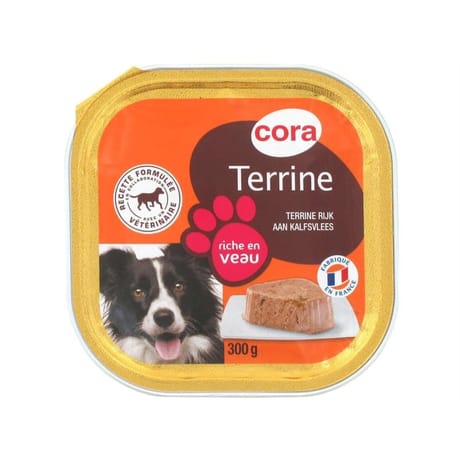 Cora terrine pour chien riche en veau 300g