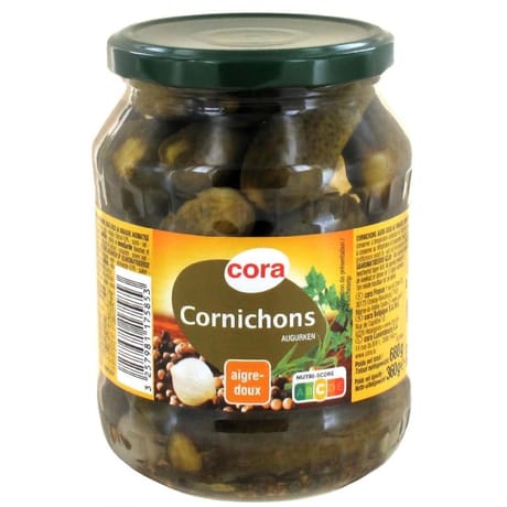 Cora cornichons aigre-doux 360g