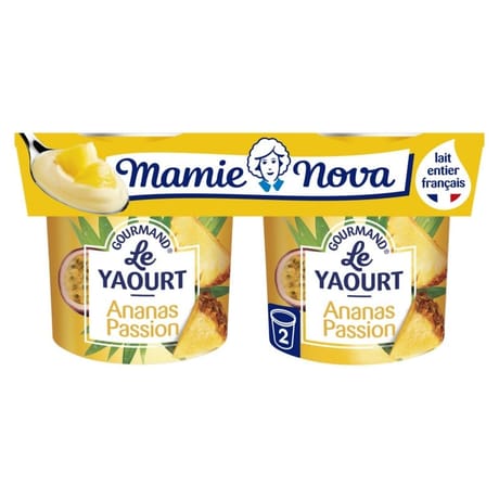 Mamie Nova gourmand yaourt ananas passion 2 x 150 g