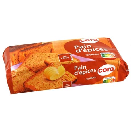 Cora pain d'épices pré tranché 500g