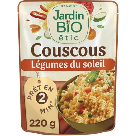 Jardin bio etic couscous aux légumes bio sachet express 220g