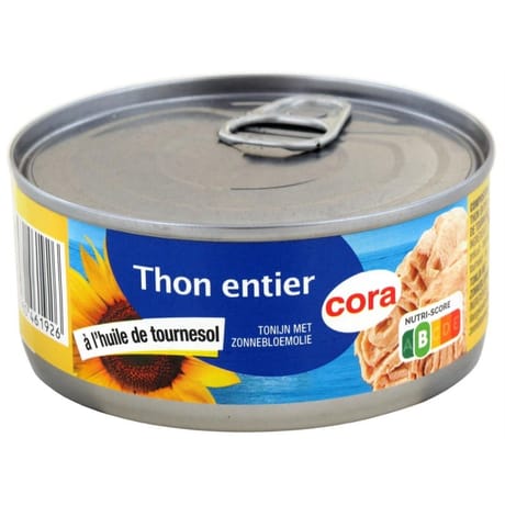 Cora thon à l'huile de tournesol 160 g