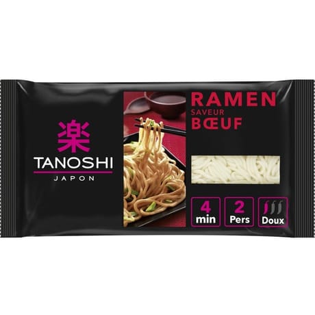 Tanoshi ramen saveur boeuf 360g