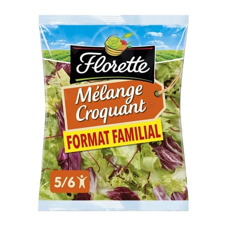 Florette salade mélange croquant format familial sachet 350g