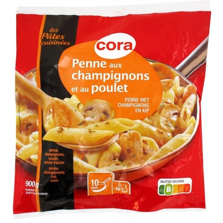 Cora penne poulet champignons 900g
