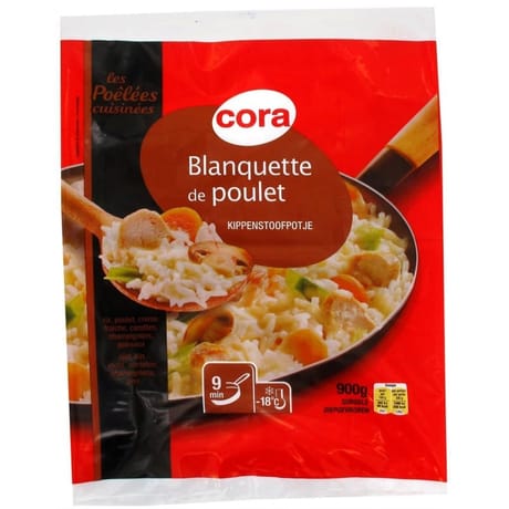 Cora blanquette de poulet surgelée 900g