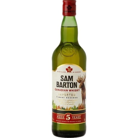 Sam barton whisky canadien 5 ans 70cl 40%vol