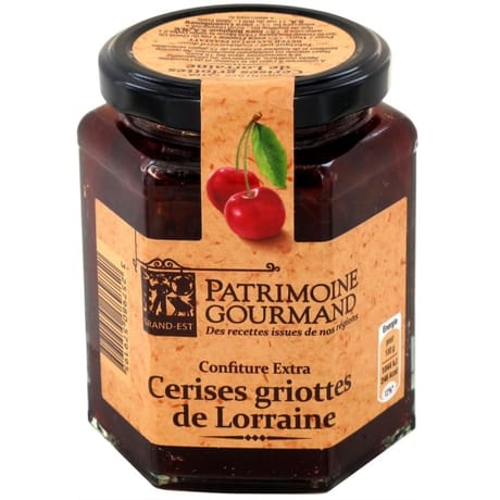 Patrimoine gourmand confiture extra cerises griottes de Lorraine 325g