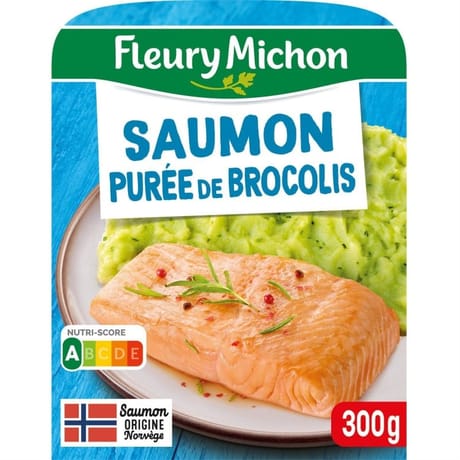 Fleury Michon filet de saumon et purée de brocolis 300g