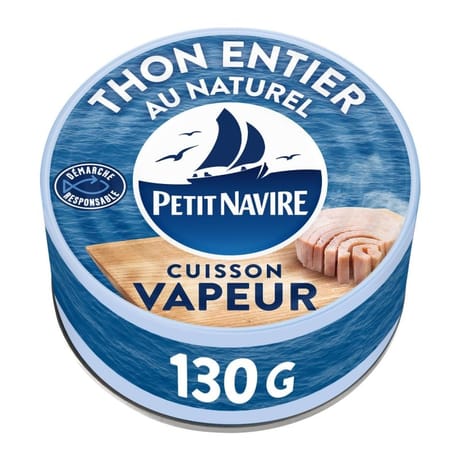 Petit Navire thon vapeur nature 130g