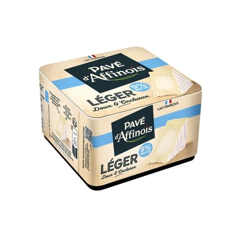 Pavé d'affinois léger au lait de vache pasteurisé 9%mg - 175g