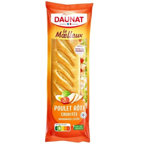 Daunat Le Moelleux viennois poulet crudités 230g