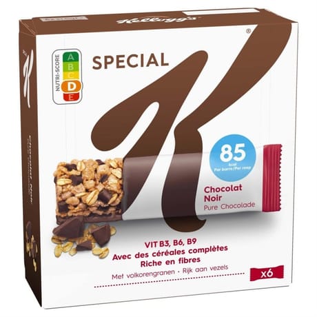 Kellogg's barres céréales special k chocolat - 6x21,5g