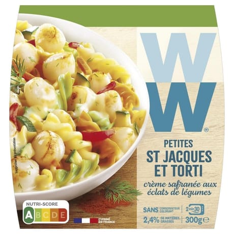WW petites St Jacques et torti, crème safranée aux légumes 300g