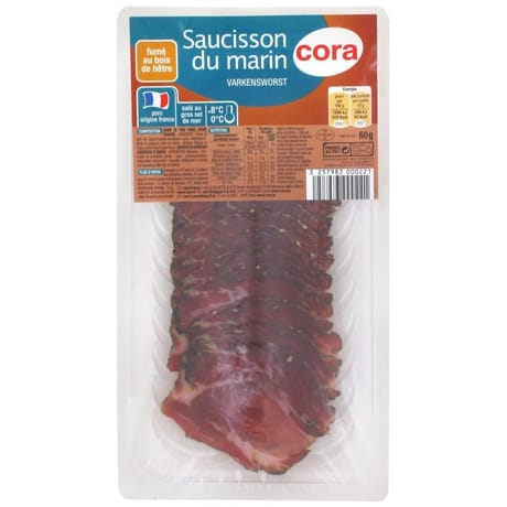 Cora saucisson du marin tranché 60g