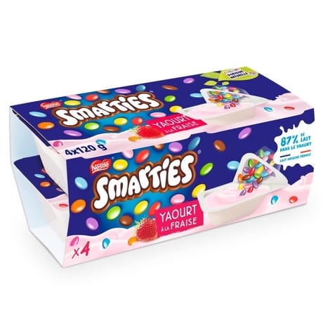 Smarties yaourt à la fraise 4x120g