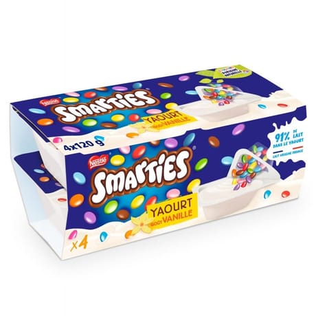 Smarties yaourt à la vanille 4x120g