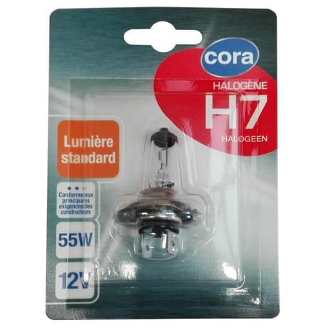 Cora blister 1 lampe H7  culot Px26d  55W 12V