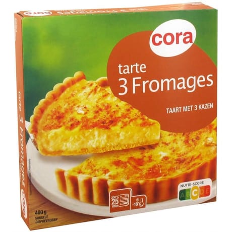 Cora tarte 3 fromages 400g