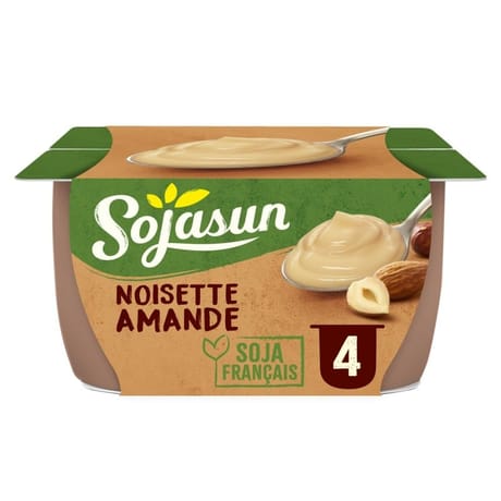 Sojasun dessert au soja noisettes et amandes 4x100 g