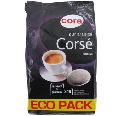 Cora dosettes souples x48 pur arabica corsé 333g