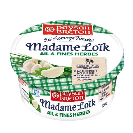 Paysan Breton le fromage fouetté Madame Loïk ail et fines herbes 150g