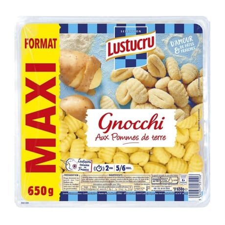 Lustucru sélection gnocchi format maxi 650g