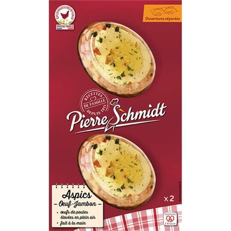 Pierre Schmidt aspic oeuf jambon x 2 190g