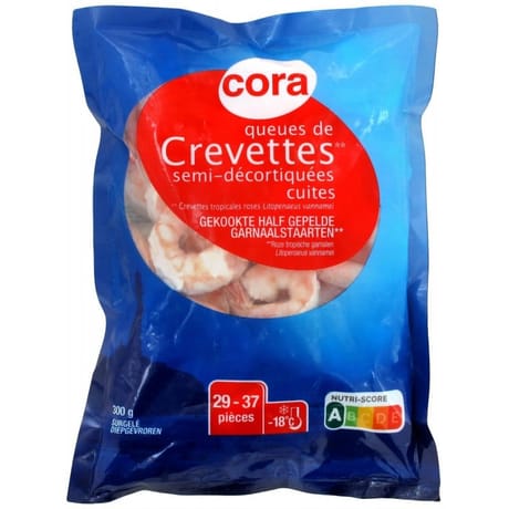 Cora crevettes décortiquées cuites 300g