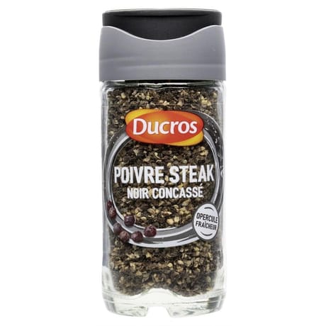 Ducros poivre steak noir flacon duc 38g