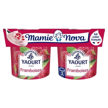 Mamie Nova gourmand yaourt framboise 2x150g