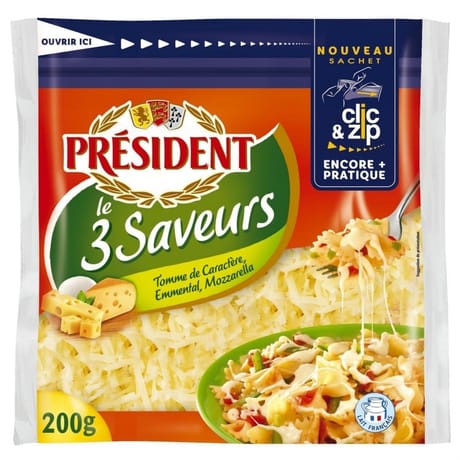 Président râpé le 3 saveurs 200g