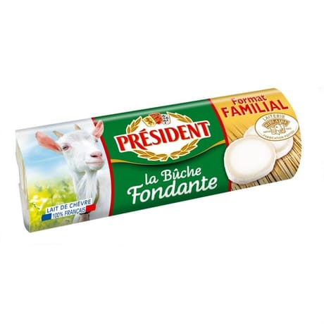 Président la bûche fondante chèvre format familial 250g