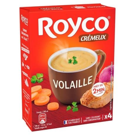 Royco les crémeuse crème de volaille étui de 4 sachets  20cl 57g